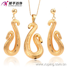 63043 Xuping high quality new style personalized letter s gold jewelry set without stone for free sample